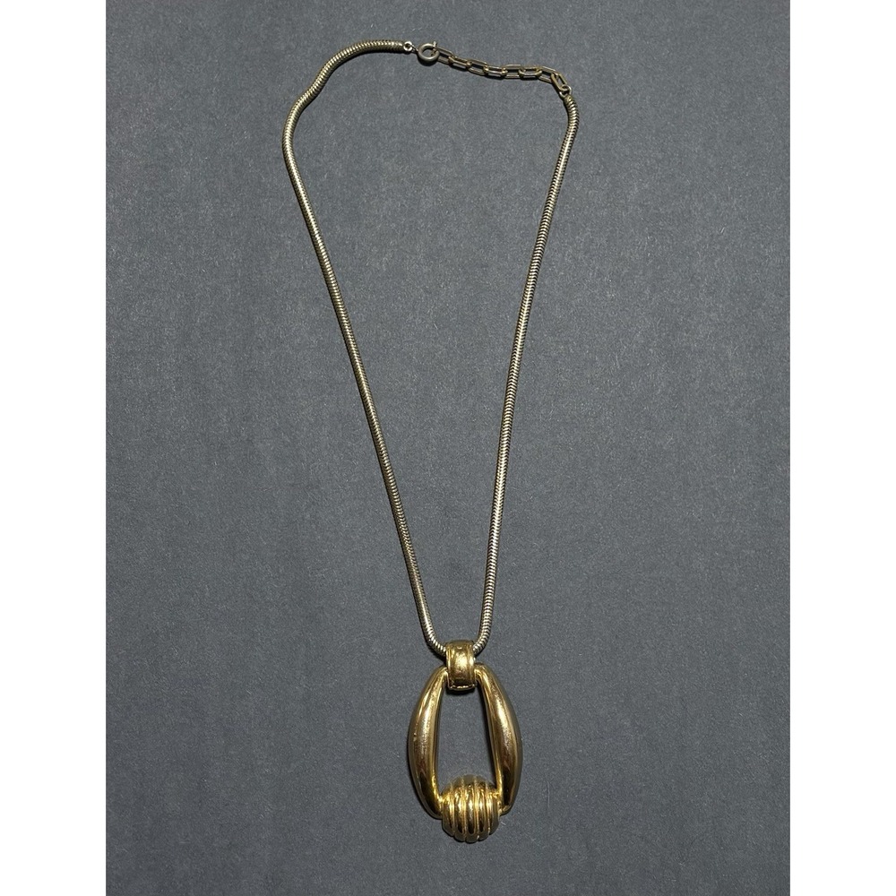 Grosse Germany Vintage 1971 Dior Designer‎ Gold Tone Costume Necklace Pendant